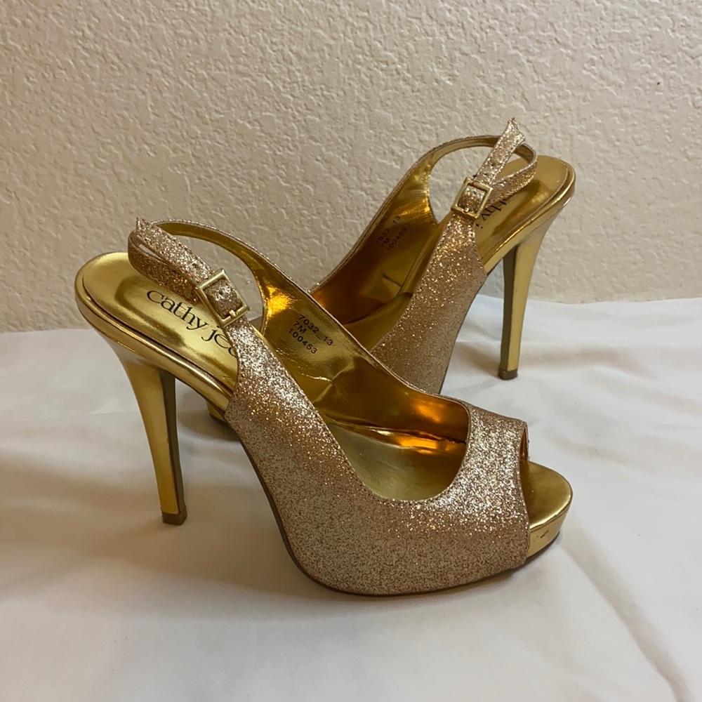 Cathy Jean gold heels